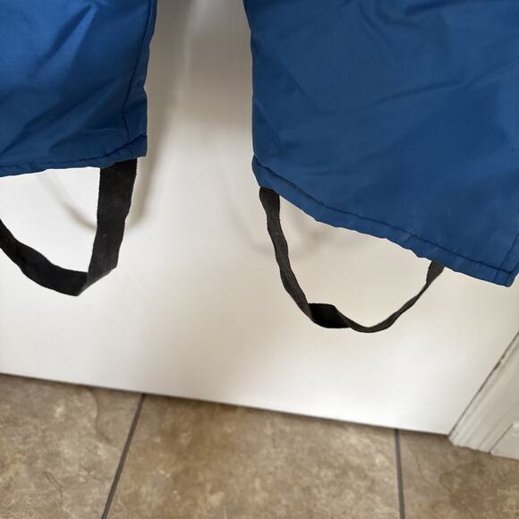 Charmoll Igloo Vtg Snowmobile suit Men Sz L 70s Boot Strap Blue Zip 25” Inseam - Picture 5 of 16